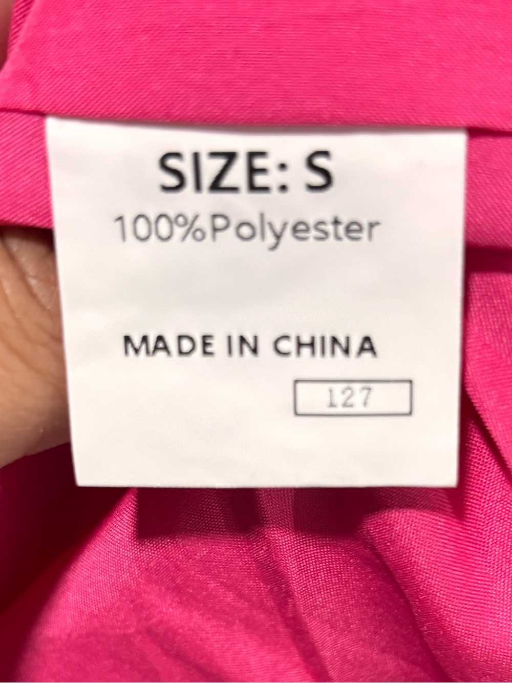 Flutter-Sleeve Smocked-Neck Blouse in Hot Pink - Picture 6 of 7